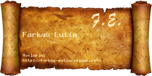 Farkas Eutim névjegykártya